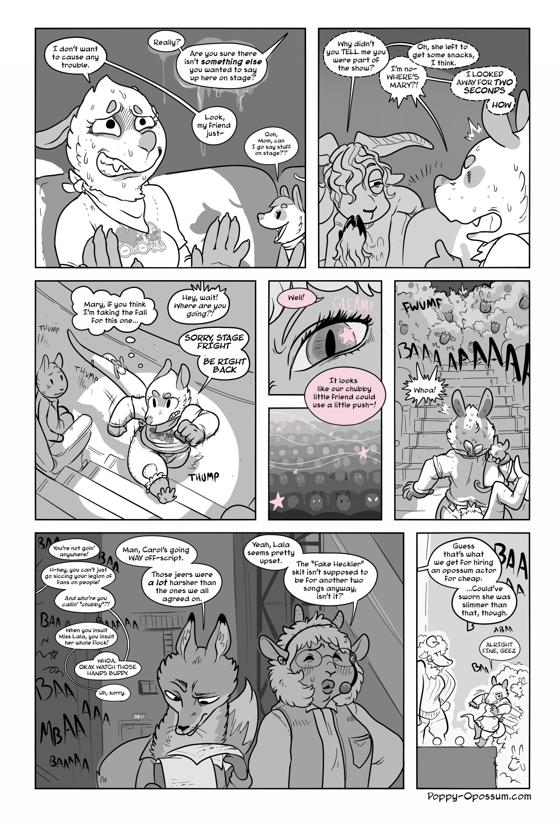 To be fair to that guy, Poppy's butt takes up a good third of her surface area, so it's kind of hard to avoid.